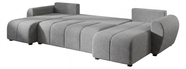 Rozkladacia obojstranná sedacia súprava do U SEVIO 311x145 cm, sivá + 2 vankúšiky ZDARMA