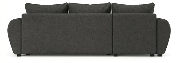 Rozkladacia obojstranná sedacia súprava do L SEVIO 246x145 cm, tmavo sivá + 2 vankúšiky ZDARMA