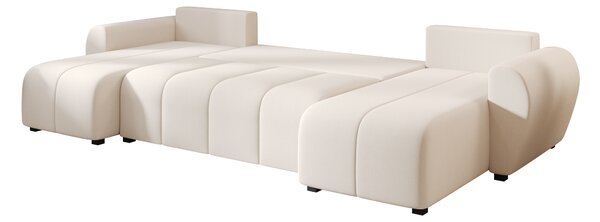 Rozkladacia sedacia súprava do U SEVIO 311x145 cm, krémová + 2 vankúšiky ZDARMA