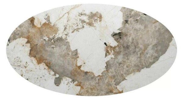 Jedálenský stôl Lambrose Ceramic, mramor / orech