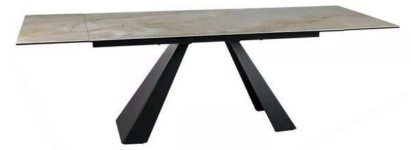 Jedálenský stôl Salvadore II, 160 x 90 cm, béžová / čierna