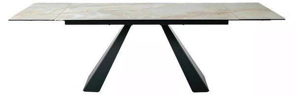 Jedálenský stôl Salvadore II, 160 x 90 cm, béžová / čierna