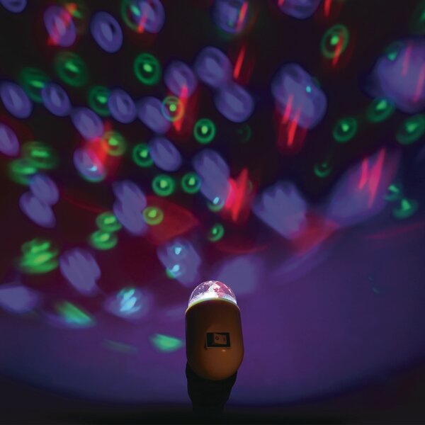 ACA Lighting Detské svietidlo do zásuvky LED Mini Disco Ball 3W/RGB/IP20
