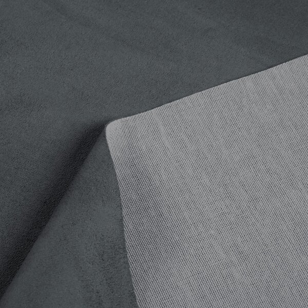 Biante Oválny obrus/imitácia brúsenej kože Alcantara ALC-016 Antracitovo sivý 50x100 cm
