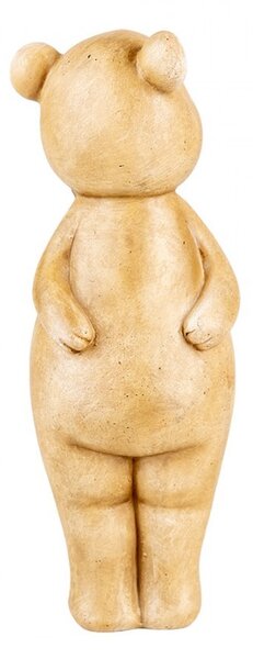 Hnedá dekorácia medvedík s mašľou - 7*7*18 cm - Clayre & Eef