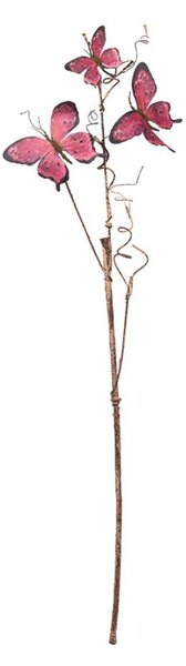 Dekoratívna vetva s ružovými motýlikami Butterfly pink - 14*5*85 cm - Clayre & Eef