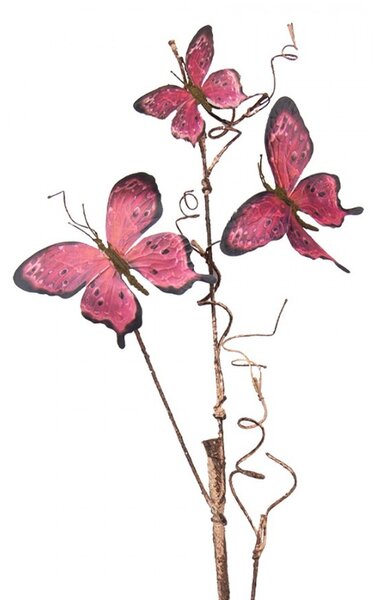 Dekoratívna vetva s ružovými motýlikami Butterfly pink - 14*5*85 cm - Clayre & Eef