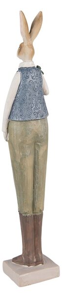 Dekorácia vysoká socha králik s mrkvou - 6*5*36 cm - Clayre & Eef