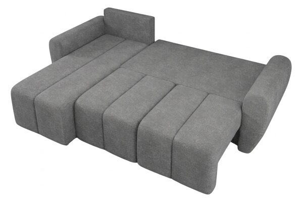 Rozkladacia obojstranná sedacia súprava do L SEVIO 246x145 cm, sivá + 2 vankúšiky ZDARMA