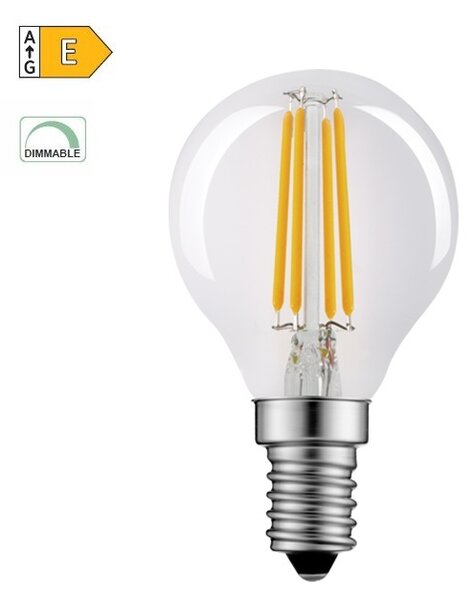 Diolamp LED Filament Mini Globe žiarovka číra G45 5W/230V/E14/2700K/680Lm/360°