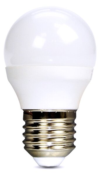 SOLIGHT LED žiarovka miniglobe matná G45 6W, E27, 6000K, 510lm