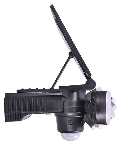 SOLIGHT LED solárne osvetlenie so senzorom 8W/600Lm/Li-Ion 3,7V-2000mAh/IP44, čierne