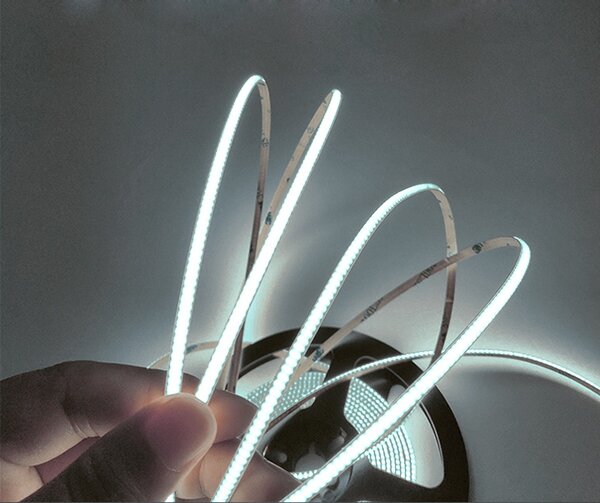 SOLIGHT LED COB stmievateľný svetelný pás 5m, 10W/m, 1000lm/m, CR>90, IP44, studená biela