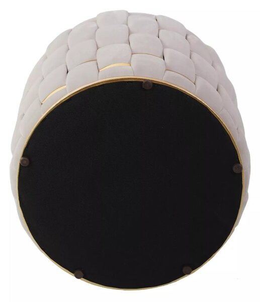 Signal Taburet Tiara Velvet s úložným priestorom svetlo béžový