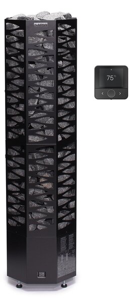 Narvi Smooth Flow WiFi 9,0 kW Black – elektrická saunová pec