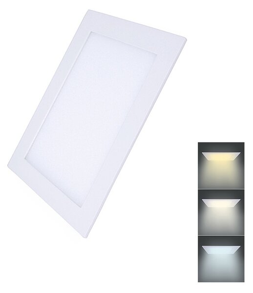SOLIGHT LED mini panel CCT, podhľadový, 12W, 900lm, 3000K, 4000K, 6000K, štvorcový