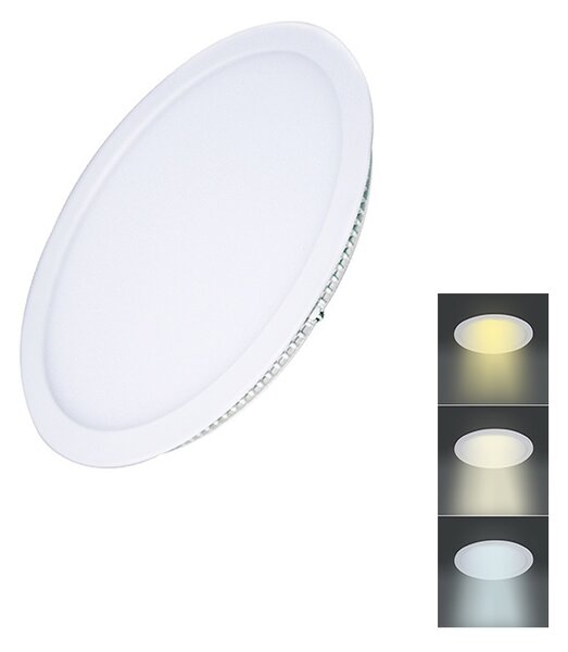 SOLIGHT LED mini panel CCT, podhľadový, 6W, 450lm, 3000K, 4000K, 6000K, okrúhly
