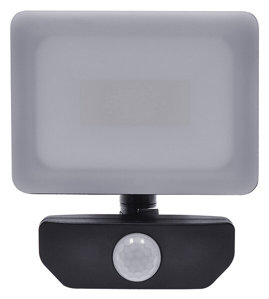 SOLIGHT LED reflektor Quick so senzorom, 10W, 850lm, 4000K, IP44, čierny