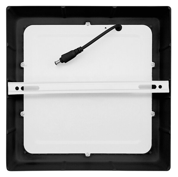 SOLIGHT LED mini panel CCT, prisadený, 18W, 1530lm, 3000K, 4000K, 6000K, štvorcový čierny