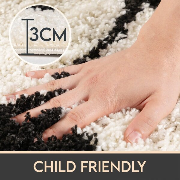 Čierno-krémový detský koberec ø 100 cm Fun – Ayyildiz Carpets