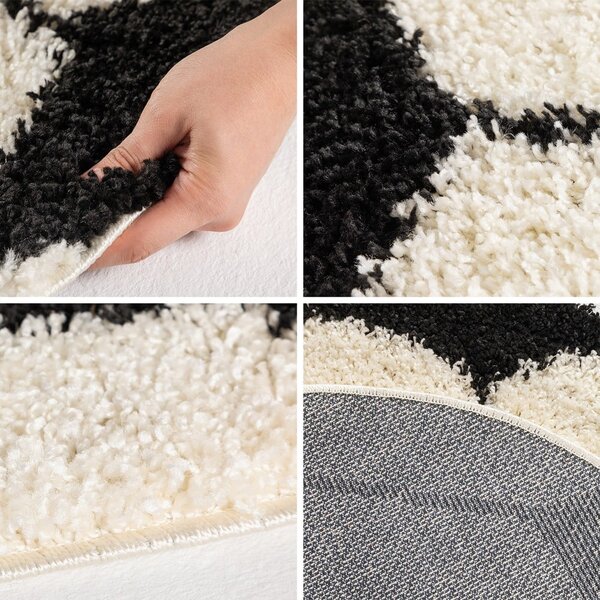Čierno-krémový detský koberec ø 100 cm Fun – Ayyildiz Carpets