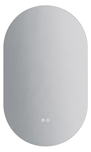 Erga Dalia, oválne LED zrkadlo 60x100cm, 3 farby svetla, zadné osvetlenie, vyhrievacia podložka proti zapareniu, ERG-V01-Dalia-6010-CL