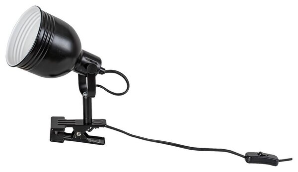 Rabalux Stolná lampa s klipom Flint 1x25W | E14 | IP20 - čierna