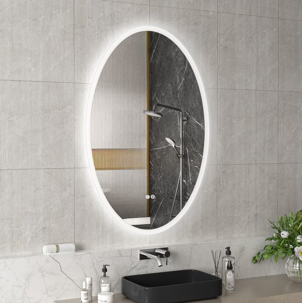 Erga Paola, oválne LED zrkadlo 80x120cm (120x80), 2990 lm, 3 farby svetla, predné a zadné osvetlenie, ERG-V01-302-1280-00