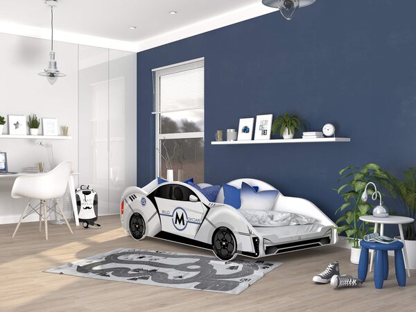 Detská posteľ Auto 180x90 - biela