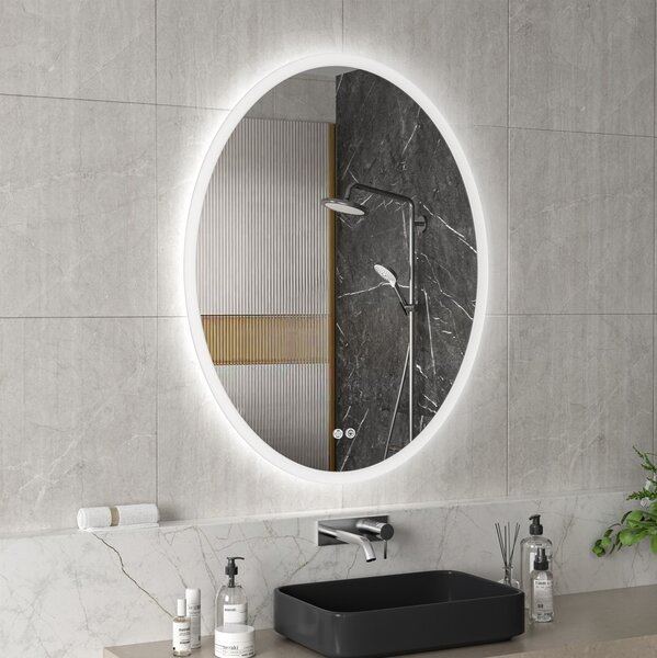 Erga Paola, oválne LED zrkadlo 80x100cm (100x80), 2645 lm, 3 farby svetla, predné a zadné osvetlenie, ERG-V01-302-1080-00