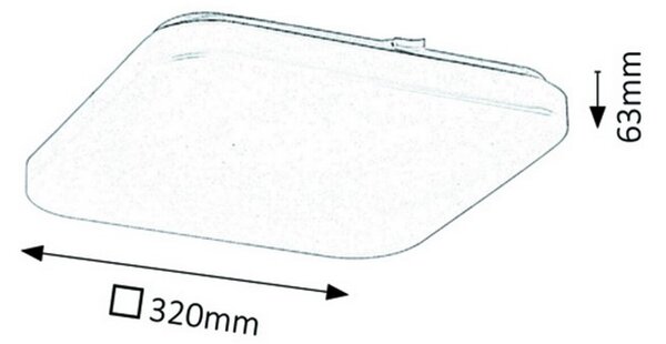 Rabalux LED stropné svietidlo Rob 1x32W | 2100lm | 3000K