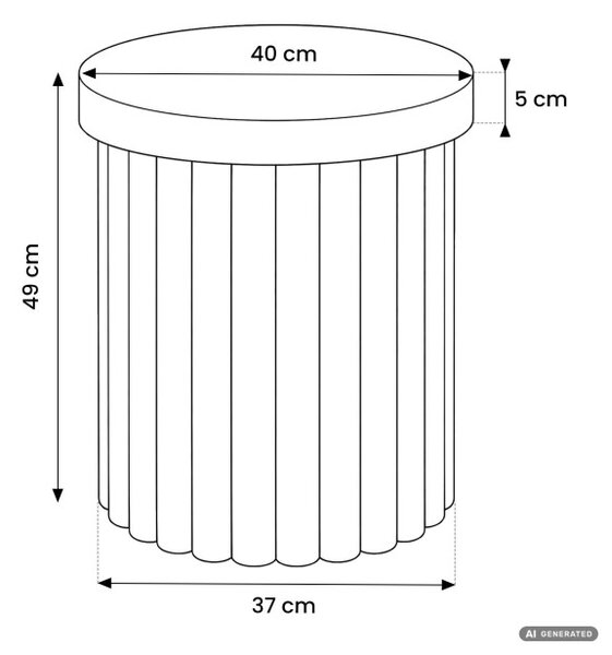 Konferenčný stolík TINO 40 cm prírodný