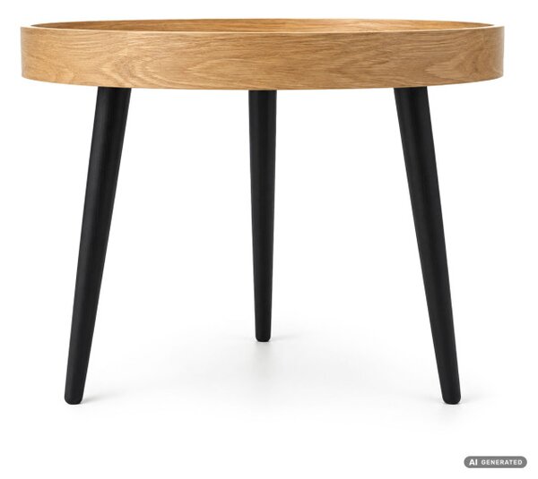 Konferenčný stolík PICCO 40 cm prírodný / čierne nohy
