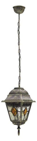 Rabalux Vonkajšia závesná lampa Monaco max. 60W | E27 | IP43 - antická zlatá