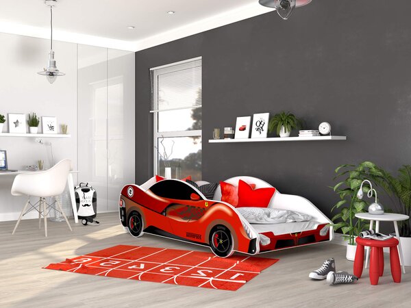 Detská posteľ Auto 180x90 - červená