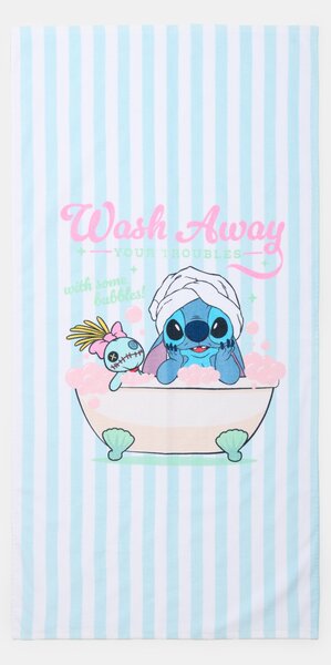 Sinsay - Bavlnený uterák Lilo & Stitch - svetlomodrá