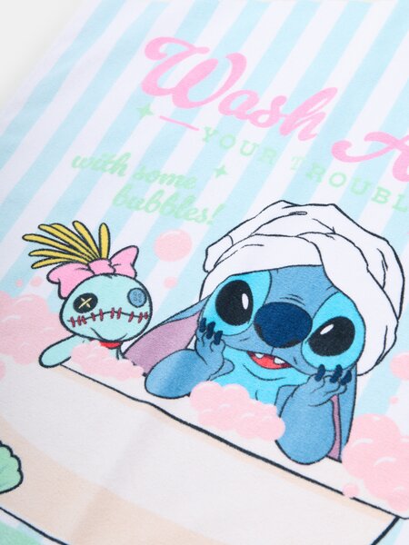 Sinsay - Bavlnený uterák Lilo & Stitch - svetlomodrá