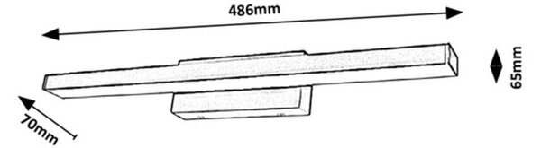 Rabalux LED kúpeľňové svietidlo nad zrkadlo John 1x12W | 930lm | 3000K | IP44 - čierna