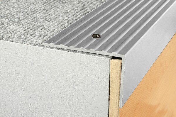 Schodový profil 65 x 42 mm (skrutkovací) Stříbro E01