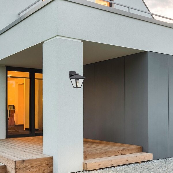 Rabalux Vonkajšie nástenné svietidlo PARAVENTO max. 1x40W | E27 | IP44 - čierna