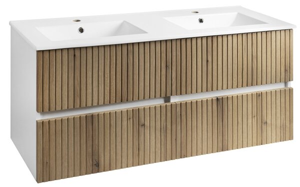 Aqualine Aqualine, PANEDA STRIP umývadlová skrinka 119x55x45,2cm, dub emporio, PN312