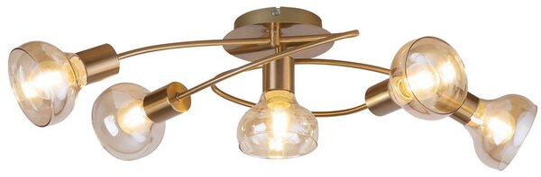 Rabalux HOLLY stropné svietidlo max. 5x40W | E14 | IP20 - antická zlatá