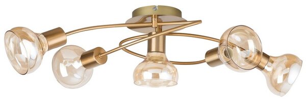 Rabalux HOLLY stropné svietidlo max. 5x40W | E14 | IP20 - antická zlatá