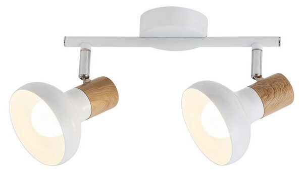 Rabalux HOLLY stropné bodové svietidlo max. 2x40W | E14 | IP20 - biela, svetlé drevo