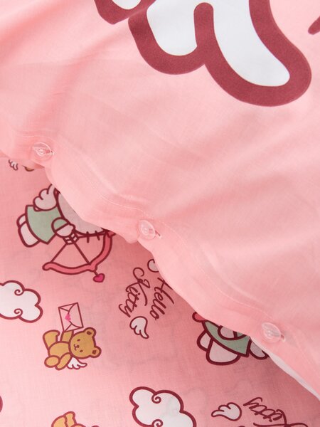 Sinsay - Bavlnená posteľná súprava Hello Kitty - ružová