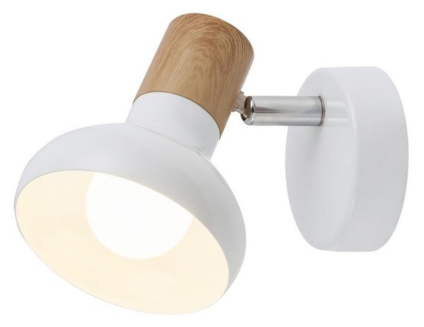 Rabalux HOLLY nástenné bodové svietidlo max. 1x40W | E14 | IP20 - biela, svetlé drevo