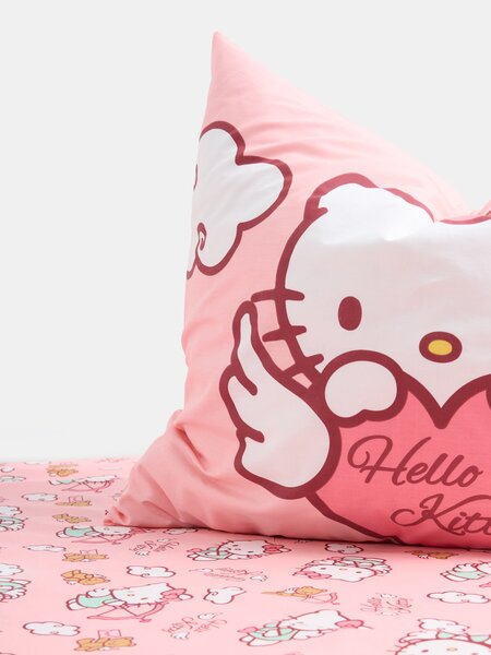 Sinsay - Bavlnená posteľná súprava Hello Kitty - ružová
