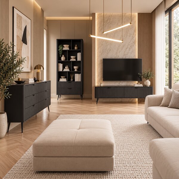 TV STOLIK TREVISO ČIERNY 200 cm