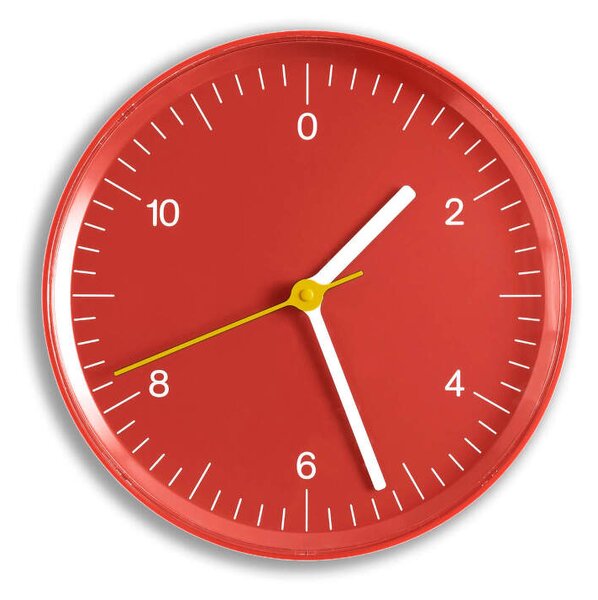 HAY Nástenné hodiny Wall Clock, red