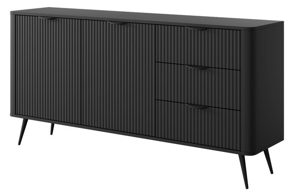 KOMODA TREVISO 2D3S ČIERNA 163 cm